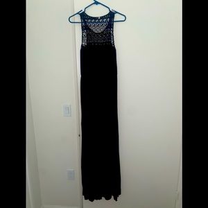 Long casual black dress